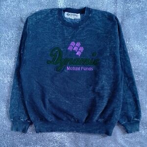 Vintage '90s Dynamic Mutual Funds ACID Wash Sweater